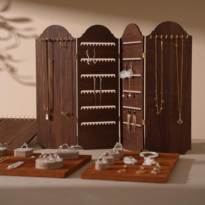 Caramel/Beige Jewelry Display Set for Markets, Booths &amp; Boutiques
