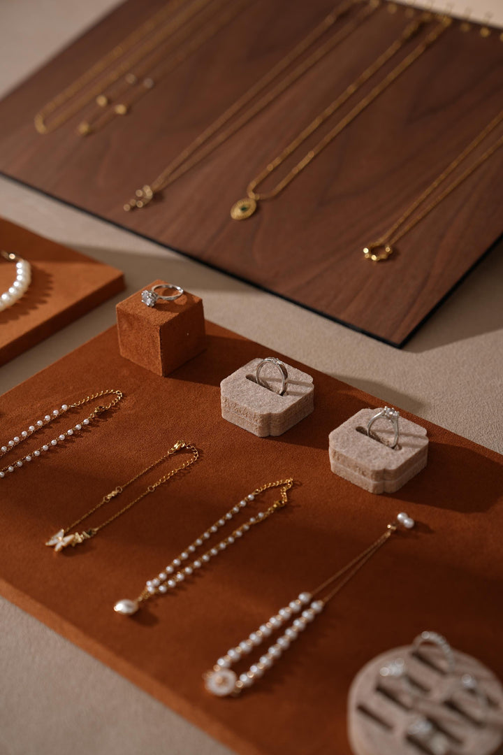 Caramel/Beige Jewelry Display Set for Markets, Booths &amp; Boutiques