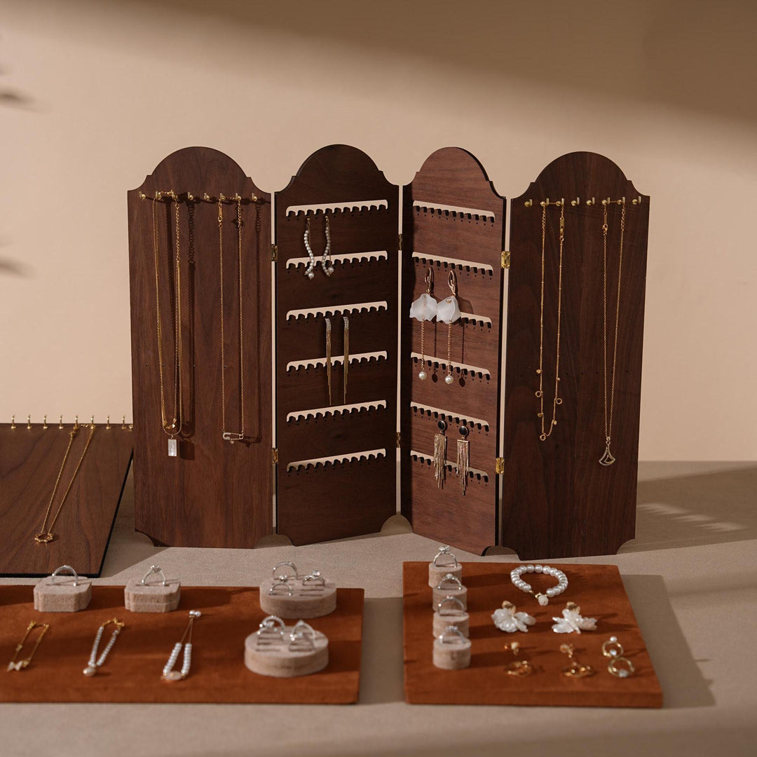 Caramel/Beige Jewelry Display Set for Markets, Booths &amp; Boutiques