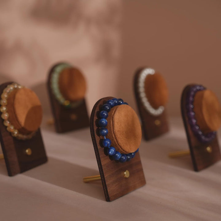 Wooden Bracelet Display Stand for Boutique Jewelry Photography