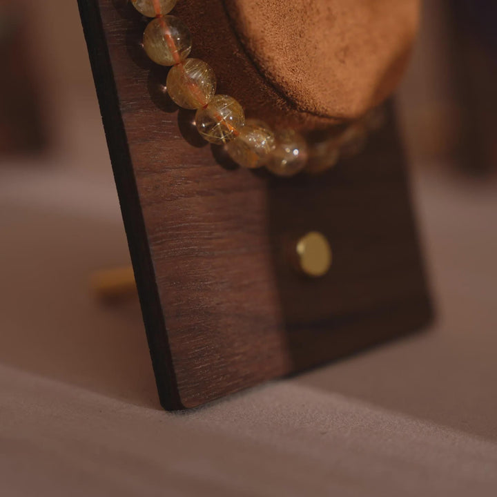 Wooden Bracelet Display Stand for Boutique Jewelry Photography