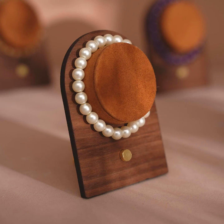 Wooden Bracelet Display Stand for Boutique Jewelry Photography