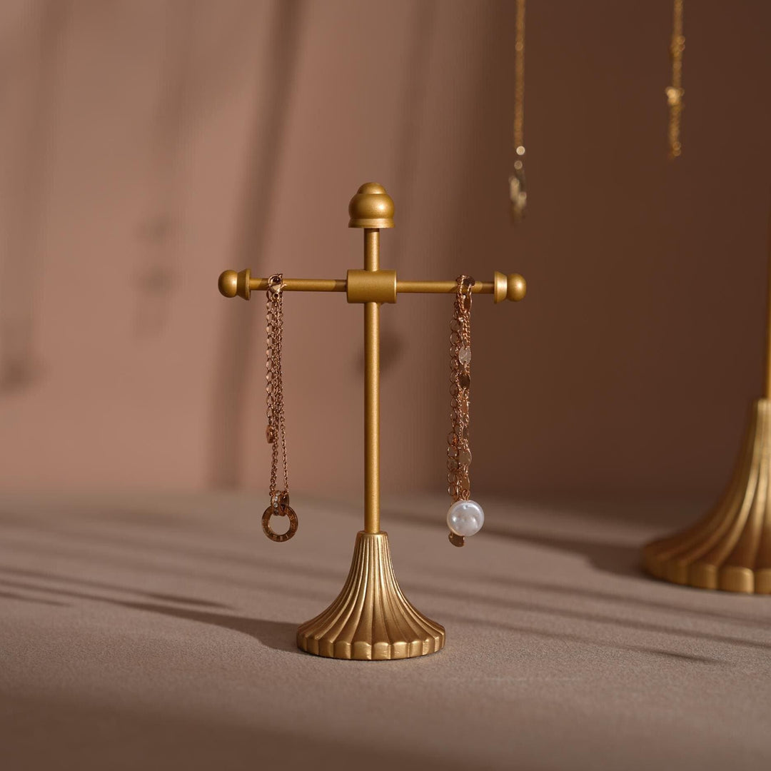 Gold Metal Jewelry Display Stand Set | Necklace, Bracelet &amp; Earring Holders for Craft Fairs