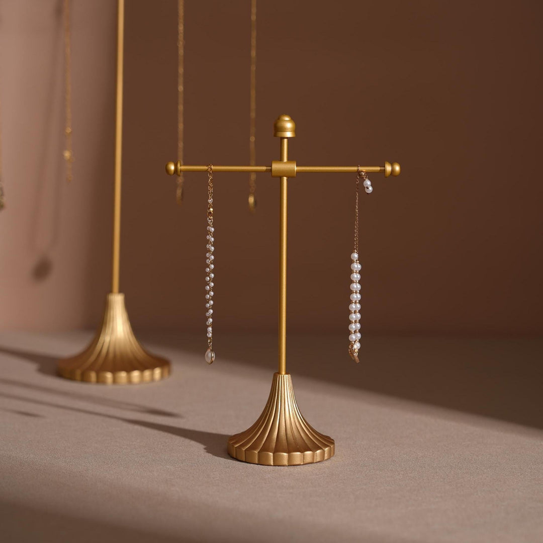 Gold Metal Jewelry Display Stand Set | Necklace, Bracelet &amp; Earring Holders for Craft Fairs