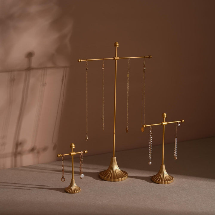 Gold Metal Jewelry Display Stand Set | Necklace, Bracelet &amp; Earring Holders for Craft Fairs