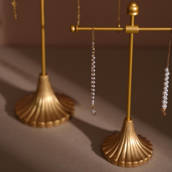 Gold Metal Jewelry Display Stand Set | Necklace, Bracelet &amp; Earring Holders for Craft Fairs