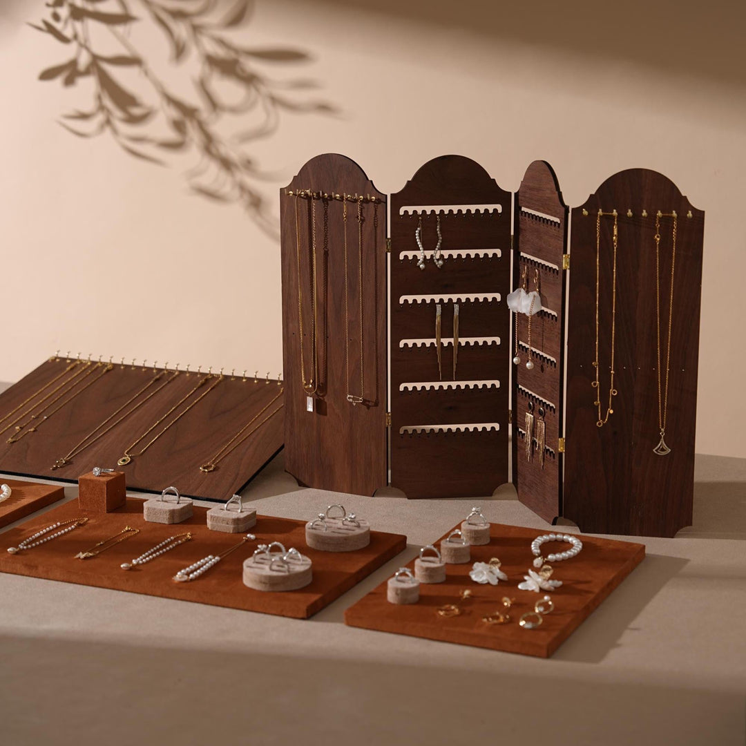 Caramel/Beige Jewelry Display Set for Markets, Booths &amp; Boutiques