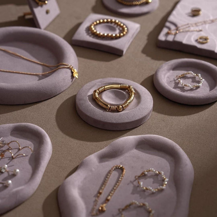 Lavender Vegan Suede Jewelry Display Dish: Ring, Bracelet, Necklace Holder