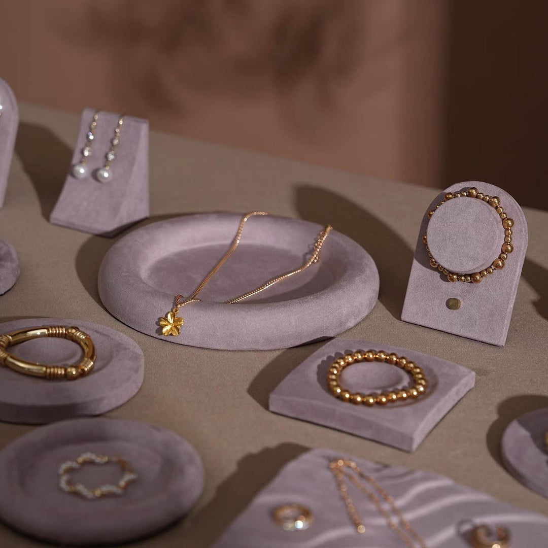 Lavender Vegan Suede Jewelry Display Dish: Ring, Bracelet, Necklace Holder