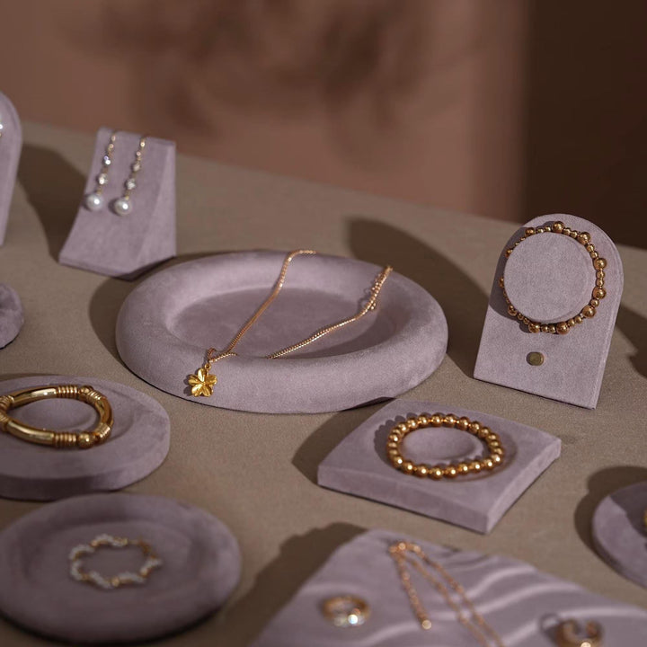 Lavender Vegan Suede Jewelry Display Dish: Ring, Bracelet, Necklace Holder