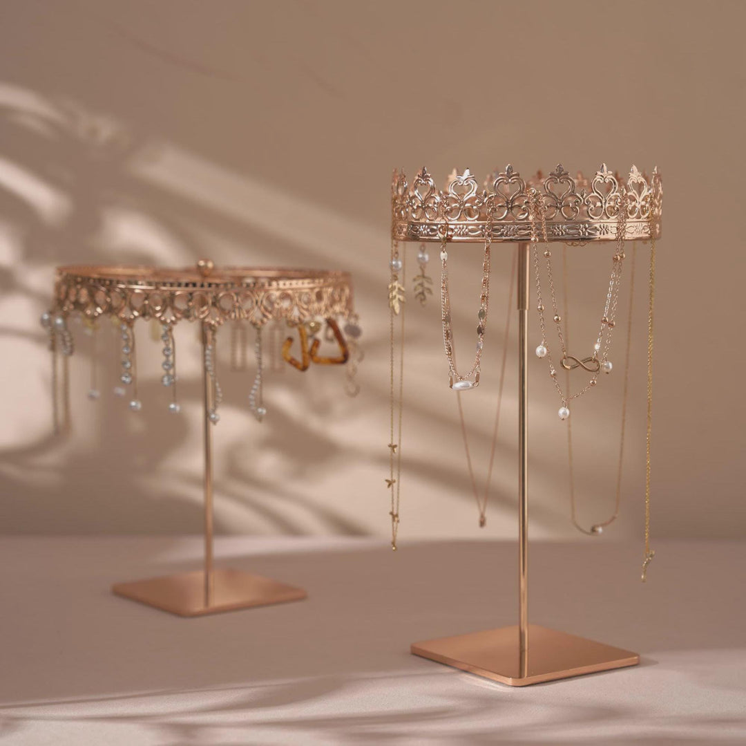 Rose Gold Necklace and Earring Display