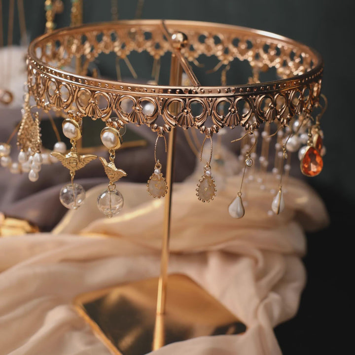 Rose Gold Necklace and Earring Display