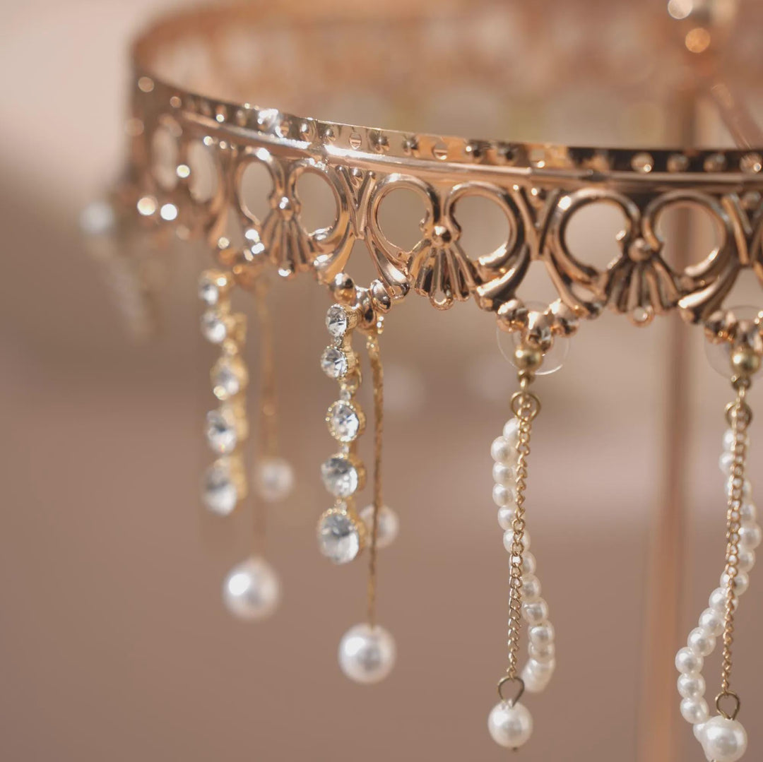 Rose Gold Necklace and Earring Display