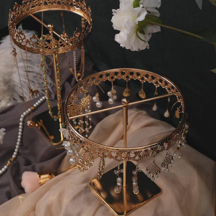 Rose Gold Necklace and Earring Display