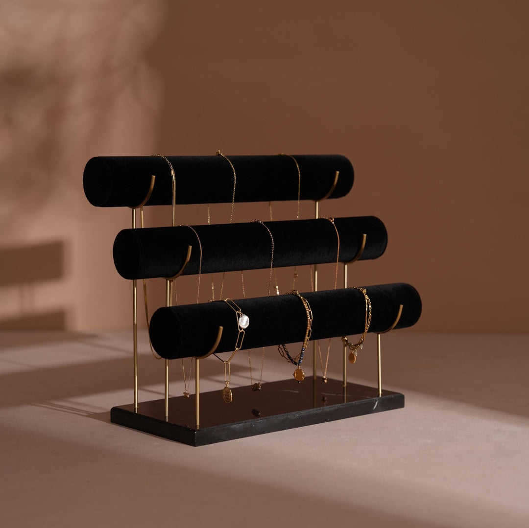 Marble &amp; Brass Bracelet Display Stand