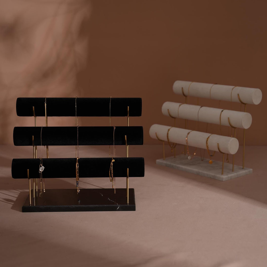 Marble &amp; Brass Bracelet Display Stand