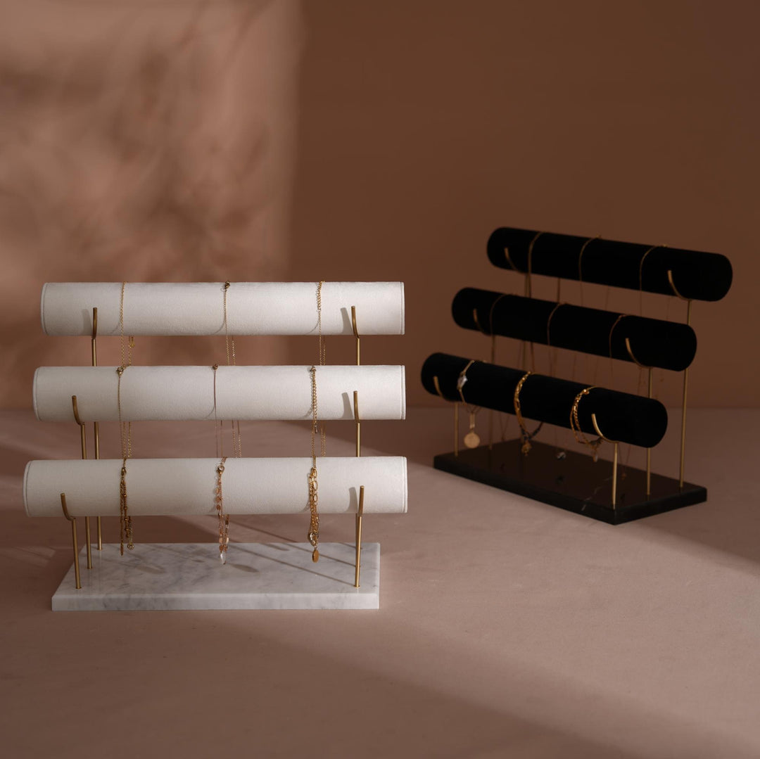 Marble &amp; Brass Bracelet Display Stand