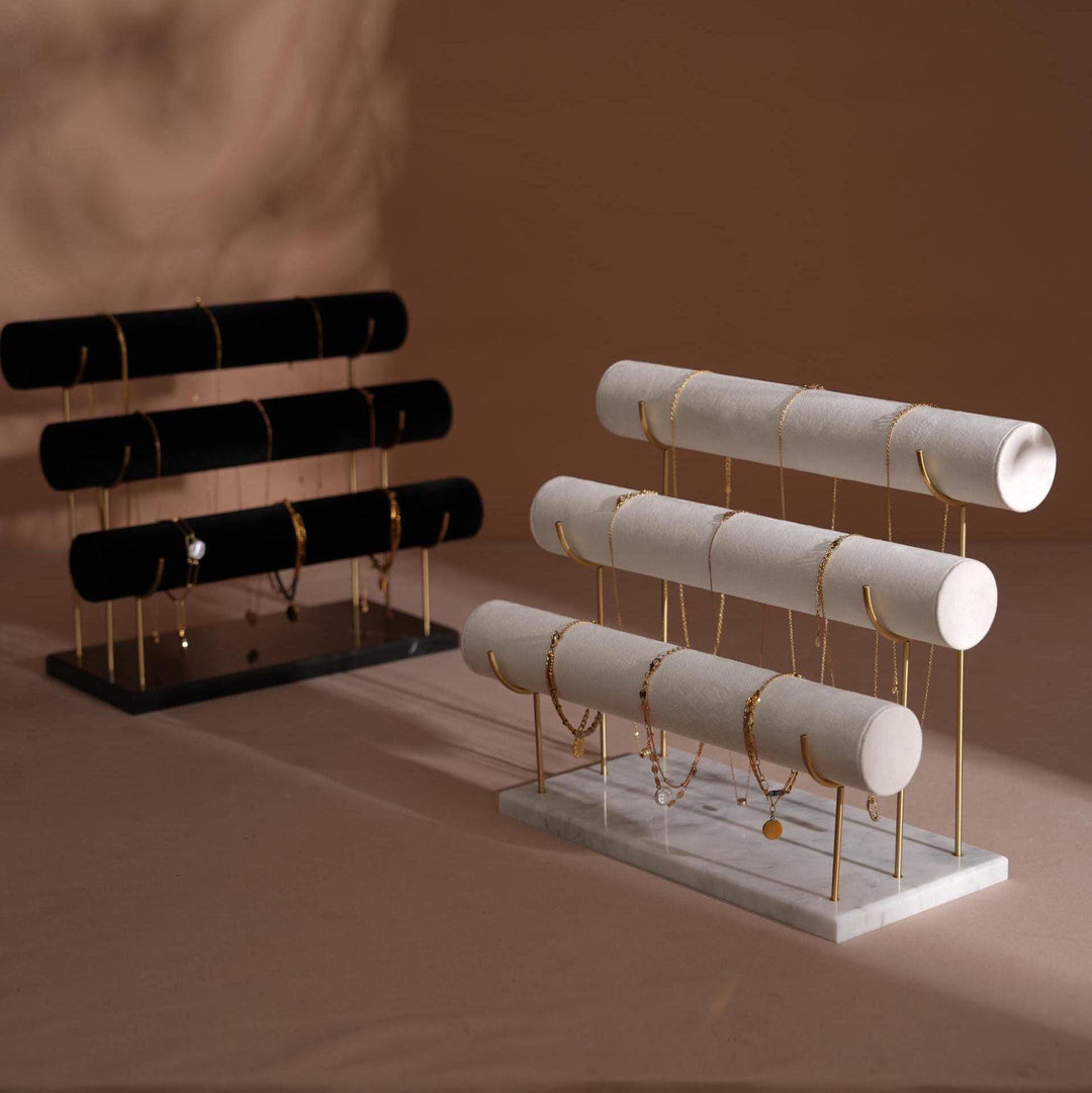 Marble &amp; Brass Bracelet Display Stand