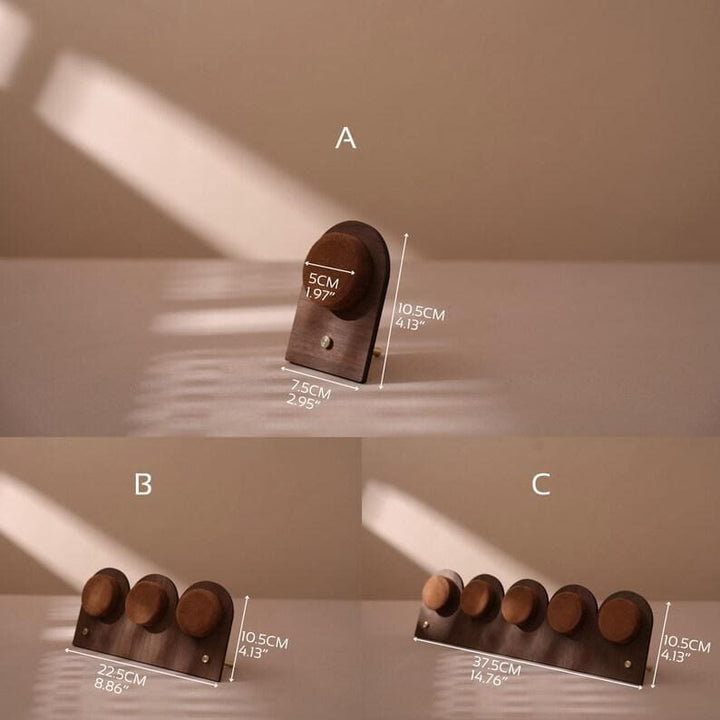Walnut Veneer Bracelet Display Stand for Crystal Shops &amp; Jewelry Boutiques