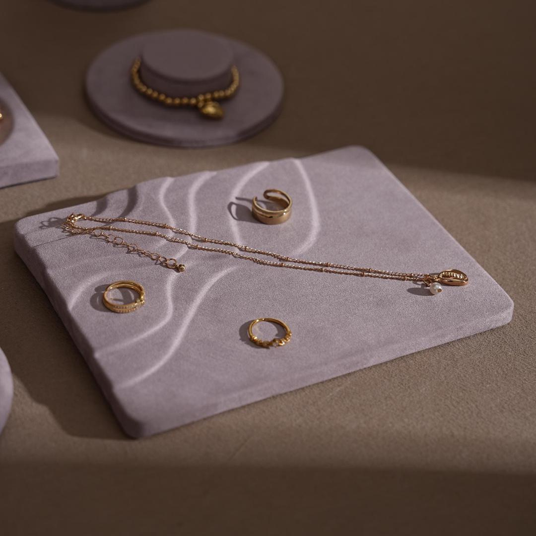 Lavender Vegan Suede Jewelry Display Dish: Ring, Bracelet, Necklace Holder