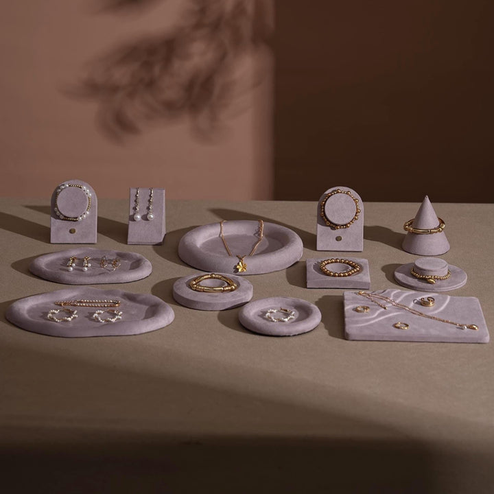 Lavender Vegan Suede Jewelry Display Dish: Ring, Bracelet, Necklace Holder