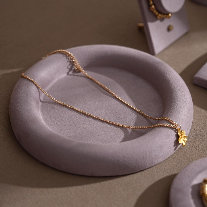 Lavender Vegan Suede Jewelry Display Dish: Ring, Bracelet, Necklace Holder