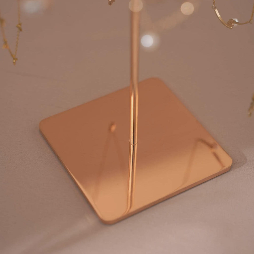 Rose Gold Necklace and Earring Display