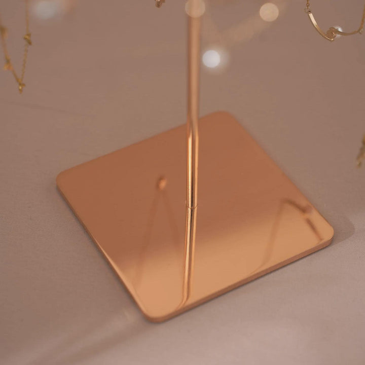 Rose Gold Necklace and Earring Display