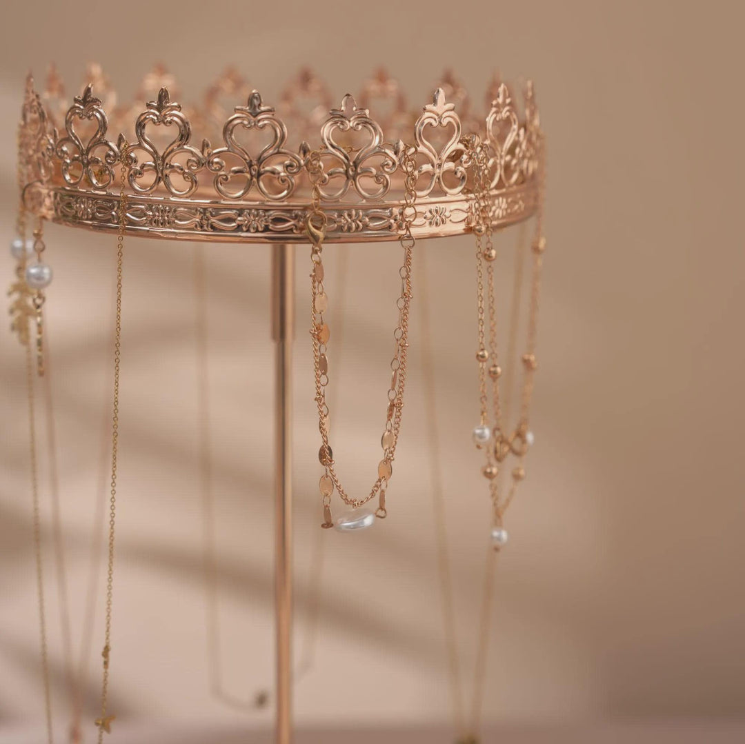 Rose Gold Necklace and Earring Display