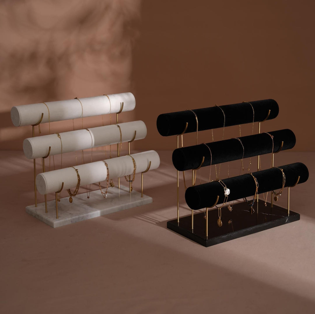 Marble &amp; Brass Bracelet Display Stand